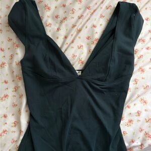 Free People Dark Green Duo Corset Top! SIZE SMALL